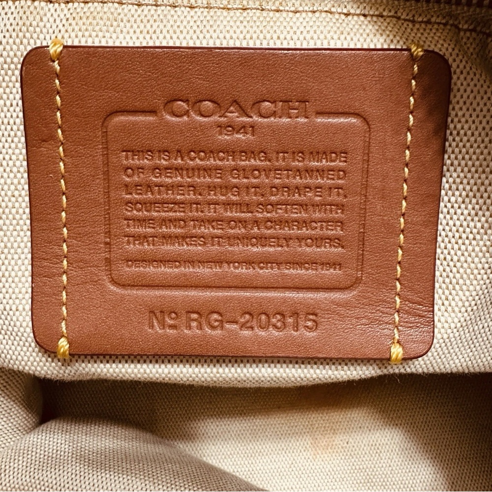 Coach Rogue 36 dark blue whipstitch double handles - Picture 7 of 16